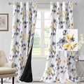 H.VERSAILTEX 100% Blackout Curtains 108 inch Length 2 Panels Set Cattleya by HVERSAILTEX