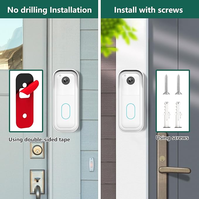 All-new Blink Doorbell Mount,Compatible with Blink Video Doorbell Camera(2nd Gen),No drilling Blink Mount Bracket,Easy to Install for Blink Doorbell Security System(Blink Doorbell Not Included),White