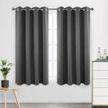 CUCRAF Dark Grey Blackout Curtains 54 inch Length, Thermal Insulated Room by CUCRAF