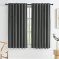 100% Blackout Linen Curtains, Full Shade Complete Light Blocking Drapes Back by KEQIAOSUOCAI