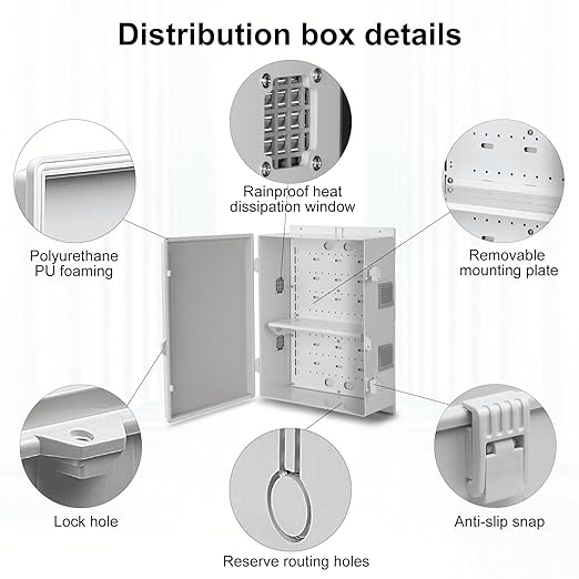 Namunanee Outdoor Electrical Junction Box, ABS Water Resistant Enclosure with Internal Mounting Panel & Hinged Cover, 16.1" H* 12.2" L* 5.9" W