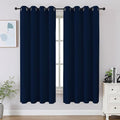 CUCRAF Navy Blue Blackout Curtains 54 inch Length 2 Panels Set, Room Darkening by CUCRAF
