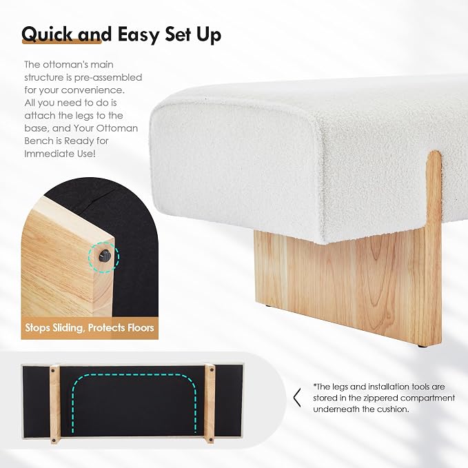 ONEVOG 55" End of Bed Bench - Image 4