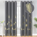 Dark Grey Blackout Curtains & Drapes 84 Inch Length 2 Panels Set by ESTELARTEXTILER