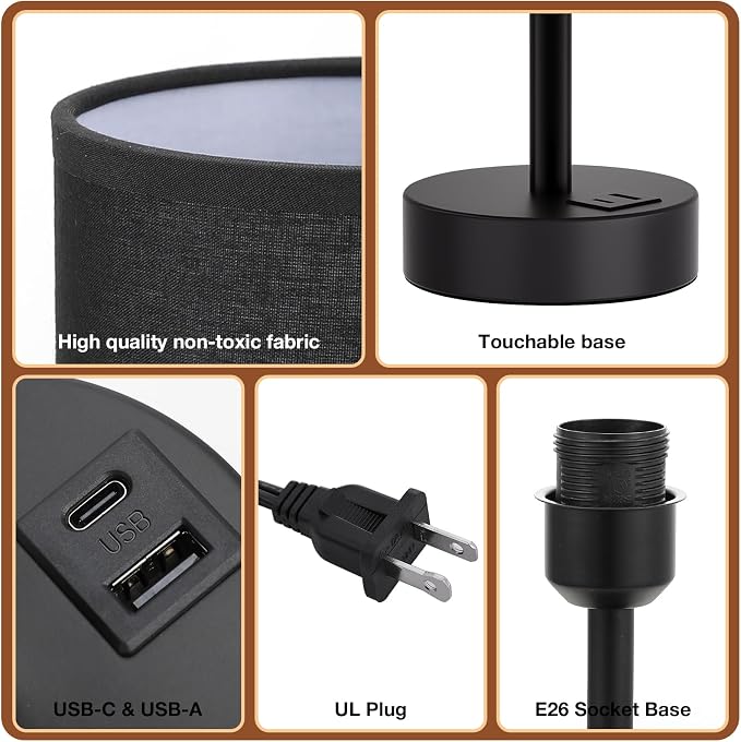 Dicoool Bedside Table Lamp for Bedroom - Image 6