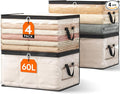 Lifewit 4 Pack Clear Clothes Storage Bags, 60L Plastic Blanket Vinyl Foldable by Lifewit