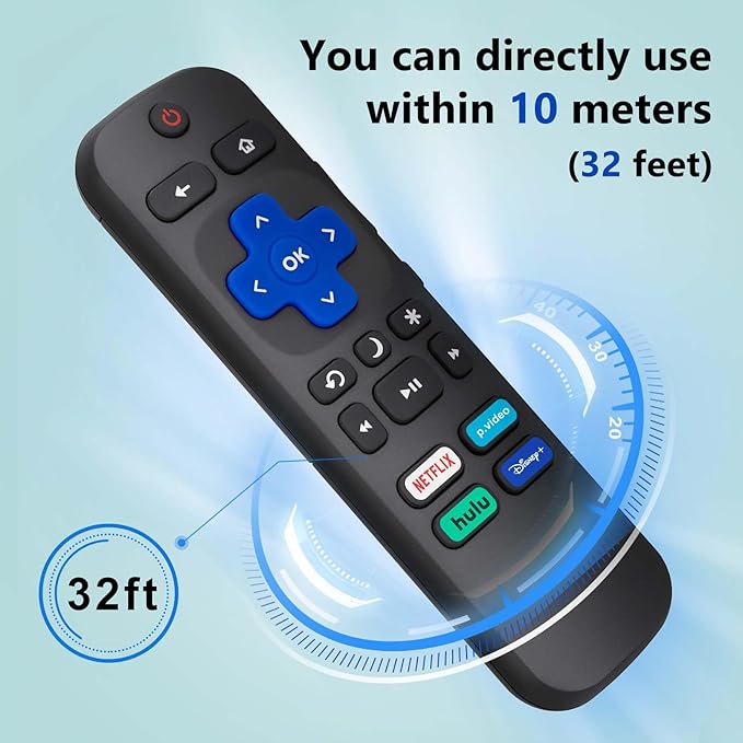 (Pack of 2) Replacement Remote Control Compatible for Roku TV,for TCL Roku/for Hisense Roku/for Onn Roku(Not for Roku Stick,Box and Players)