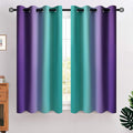 COSVIYA Grommet Room Darkening Ombre Teal and Purple Curtains W52xL54 inch | by COSVIYA