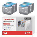 SwitchBot WiFi Switch 2PM Compatible with Alexa/Apple Home/Google Home, Power-Measuring Relay Switch Module with Integrated Bluetooth Repeater and Dry Contact, Wi-Fi 2.4 GHz, 16A (Pack of 4)
