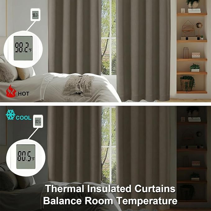 Simplebrand Ava Latte Short Blackout Curtains - Image 6