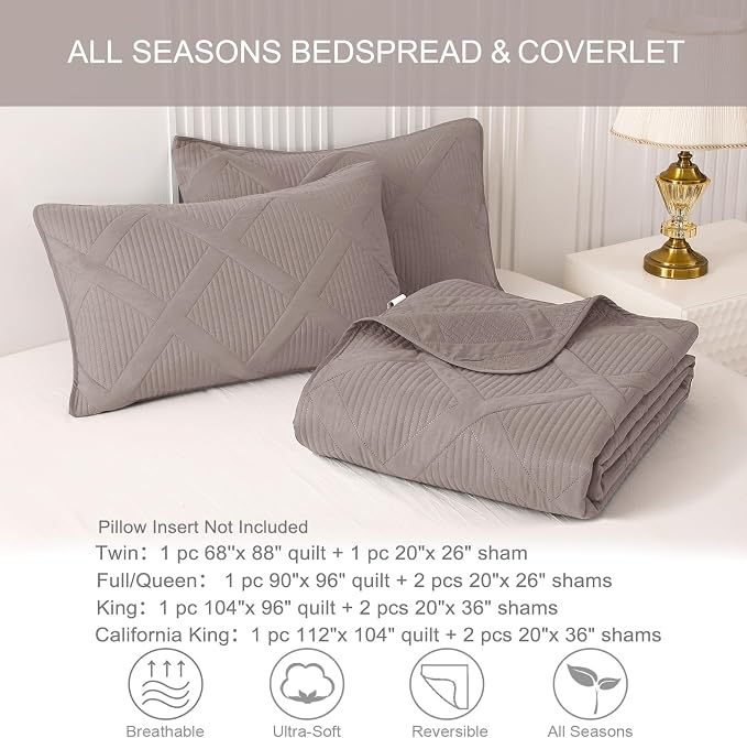Exclusivo Mezcla Quilts Queen Size, Taupe | Soft Bedspreads - Image 6