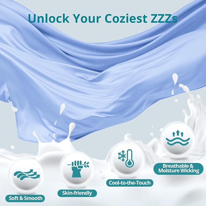 Cooling Pregnancy Pillows for Sleeping, Light Blue | Sasttie Maternity Pillow - Image 5