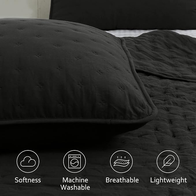 ROARINGWILD Black Twin Size Quilt Bedding Sets - Image 3