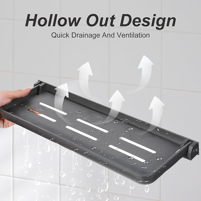 3 Pack RV Aluminum Fold Down Wall Shelf, Sturdy Wall Mounted Folding Shelf - Image 3