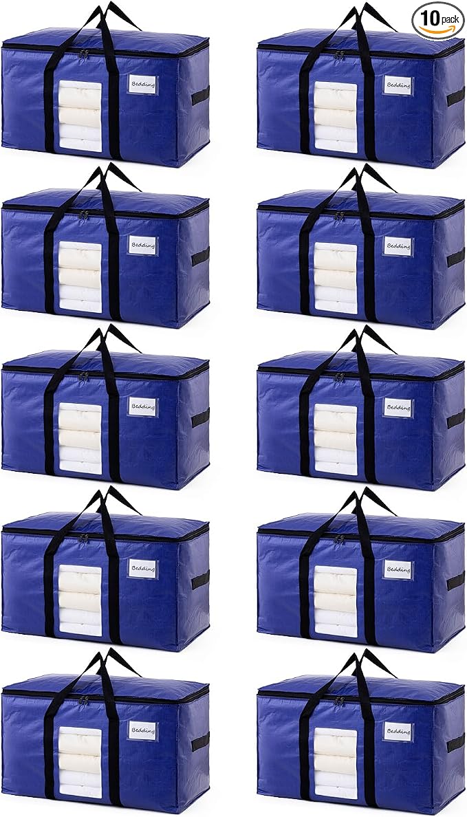 TAILI 10 Pack Dark Blue XXL Moving Bags, Storage Bags by TAILI