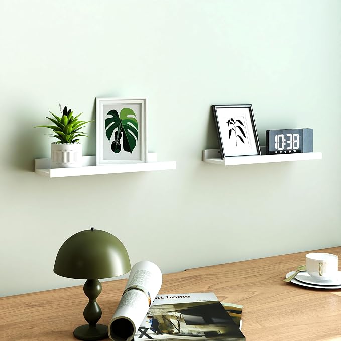 White Floating Shelves for Wall Decor, 14 in Shelf - Image 2