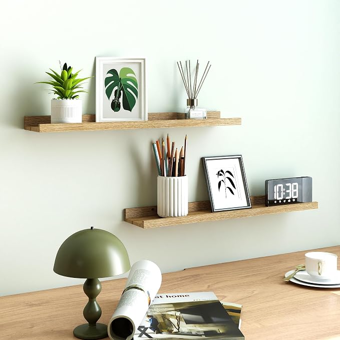 Oak Floating Shelves for Wall Decor, 24 in Shelf - Image 2
