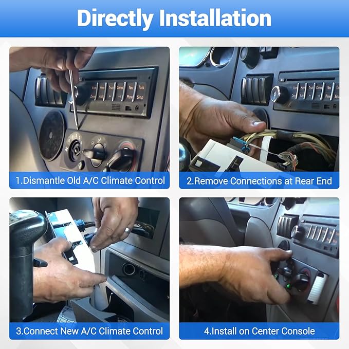 Q21-6119 AC Climate Control Module Compatible with Peterbilt 220 337 348 367 389 520 Trucks A/C Heater Control Panel Switch, Q216119 Air Conditioning Temperature Control Head Unit