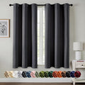 MIULEE Blackout Curtains for Bedroom 2 Panels 40 x 45 Inch Long Dark Grey | by MIULEE