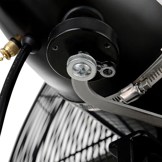 Global Industrial 30" Outdoor-Rated Oscillating Wall-Mount Fan, 2 Speed, 8,400 CFM, 3/10 HP, Black Powder Coat Finish, For Commercial & Industrial Use