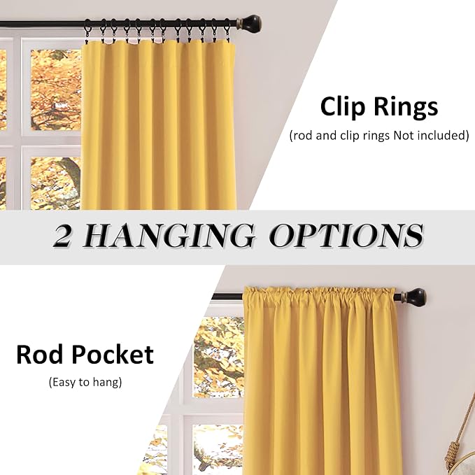 Extra Long 108 inch Length Blackout Curtains - Image 2