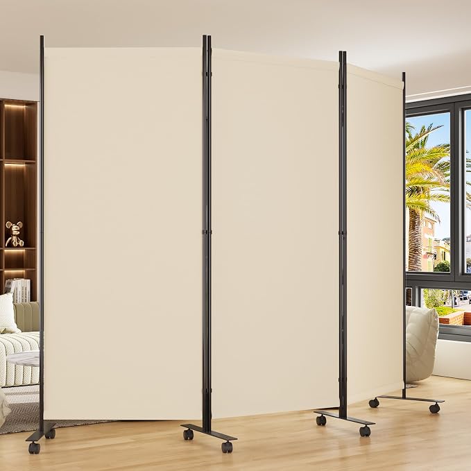 Room Divider 102'' Wide Folding Room Divider Panel by HOMSCREENER
