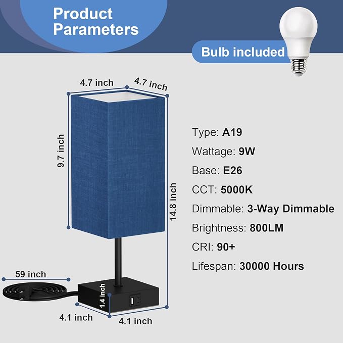 Bedside Table Lamp for Bedroom - Image 5