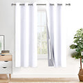 XWZO White 100% Blackout Curtains by XWZO