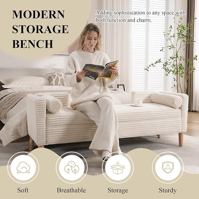 Storage Bench, End of Bed Bench - Image 3