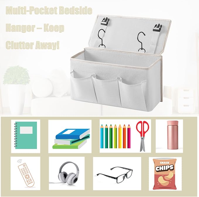 Bedside Caddy / Bedside Storage Organizer Hanging Bag - Image 4