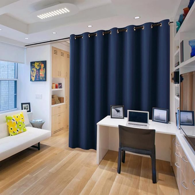 RYB HOME Room Partition Curtains Privacy Blackout Drapes Energy Efficient | - Image 2