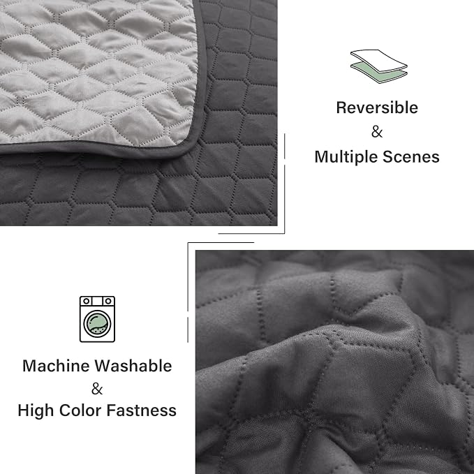 Exclusivo Mezcla Reversible California King Quilt Set, Soft Microfiber - Image 6