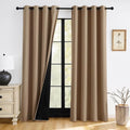 RYB HOME 100% Blackout Bedroom Curtains, Thermal Insulated Curtains | Heat & UV by RYBHOME