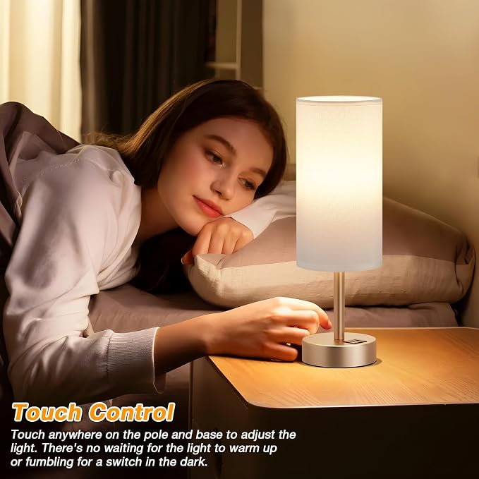 Dicoool Bedside Table Lamp for Bedroom - Image 2