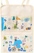 MellowSpace Elephant Crib Organizer Hanging Storage Bag – Baby Nursery Bedside by Unknown