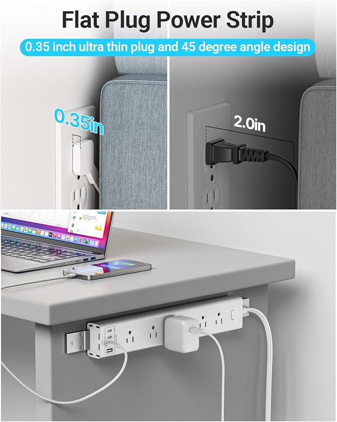 360° Mountable Surge Protector Power Strip - Image 3