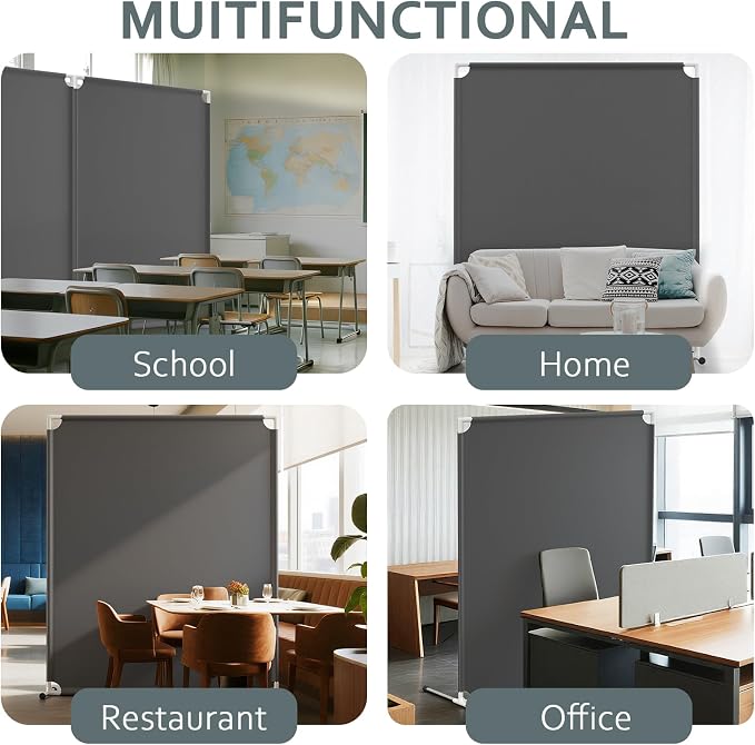 Room Divider for Privacy Protection，Grey - Image 3