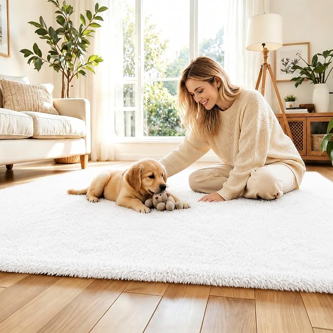 8x10 Area Rugs for Living Room, Fuzzy Plush Carpet for Bedroom Dorm Playroom - Image 3