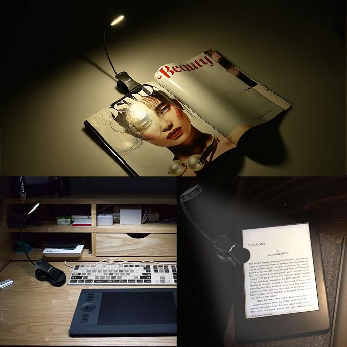 Rechargeable Book Light: Clip on LED Book Light - Image 7