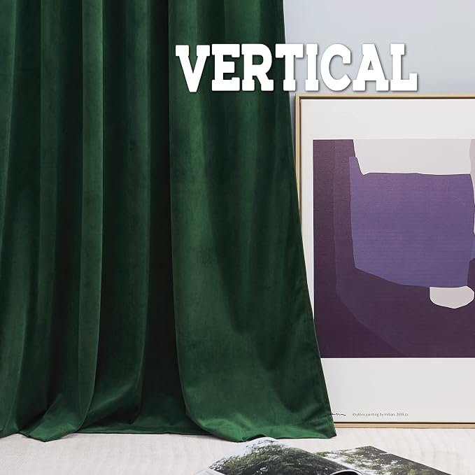 RYB HOME Velvet Curtains 108 inches Long, Extra Long High Ceiling Curtains | - Image 5
