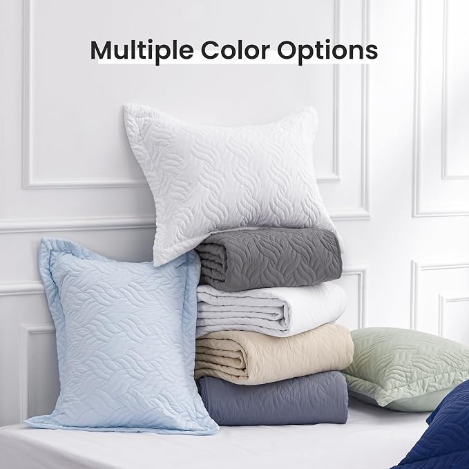 Love's cabin Quilts for Queen Bed Bluish Grey Bedspreads Bedding Set - Image 8