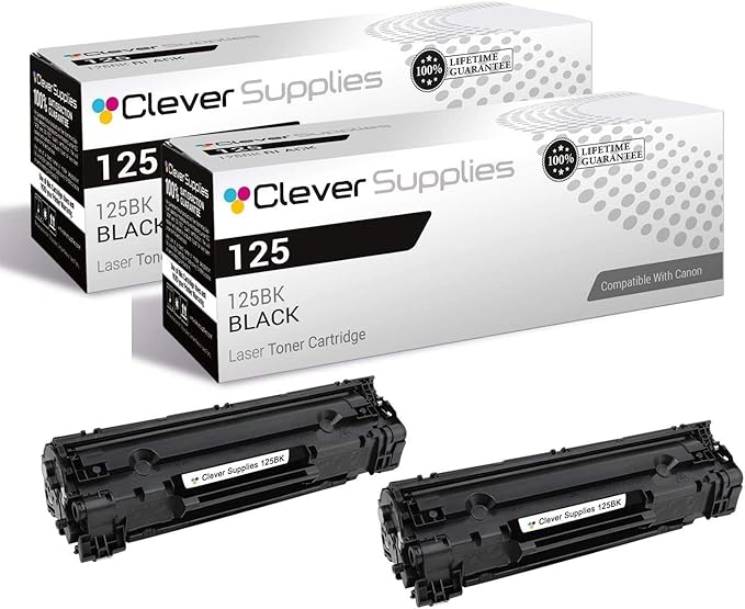 CS Compatible Toner Cartridge Replacement for Canon 125 3484B001AA Black i-SENSYS LBP6000 LBP6000B imageCLASS LBP6000 LBP6000B LBP6030w MF3010 LaserShot LBP6000 LBP6000B Page Yield: 1600 Each 2 Pack