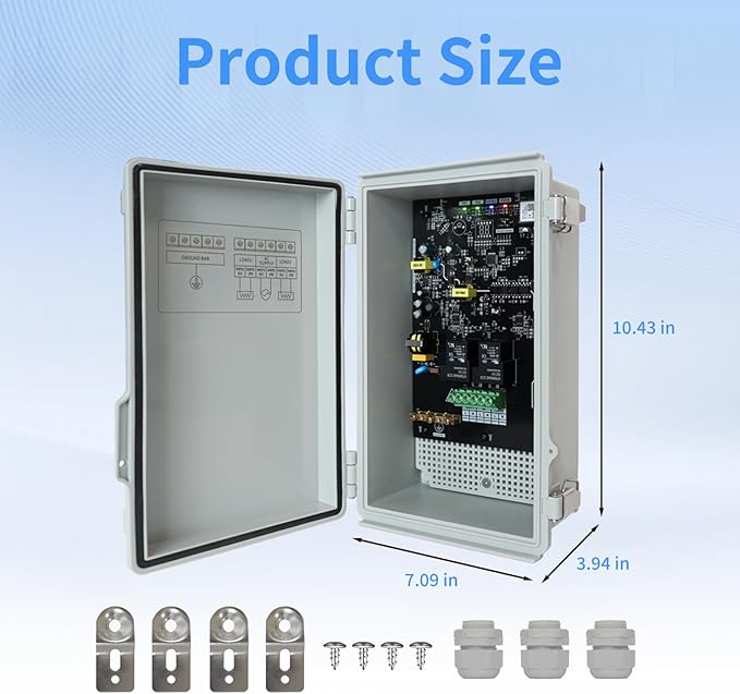Zuomeng Smart Heat On/Off Controller, Compatible with Bromic Platinum & Tungsten Series, Remote App Control,Dual-Channel 3000W/15A per Channel, Wi-Fi & Bluetooth Enabled