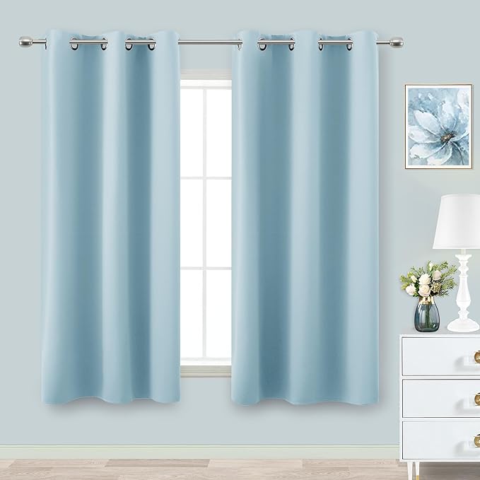 KOUFALL Baby Blue Blackout Curtains by KOUFALL