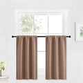 RYB HOME Cafe Blackout Curtains 30 inch Length, Short Window Curtain Tiers | by RYBHOME