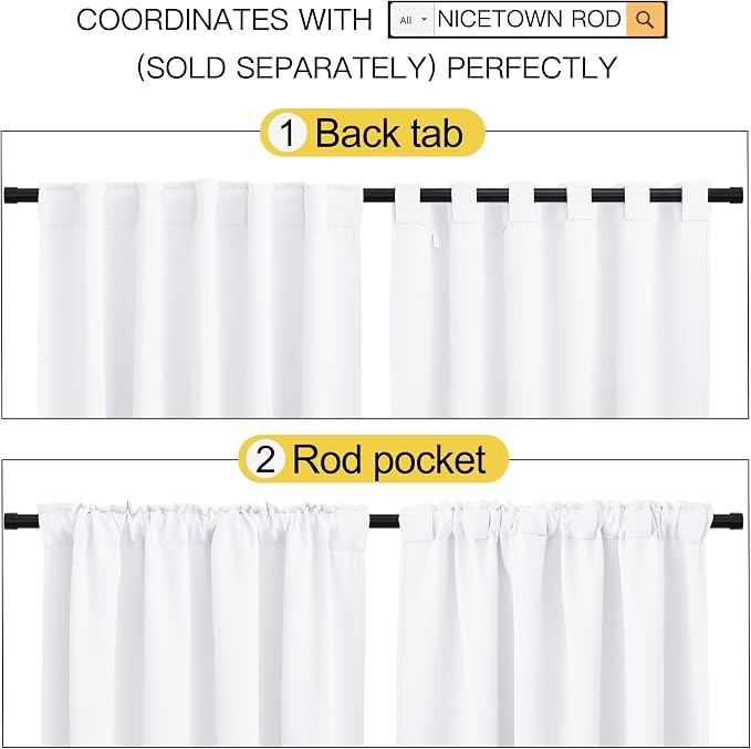 NICETOWN Window Treatment Curtain Panels - Image 4