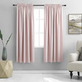 Blush Pink Curtains 72 Inch Length by DONREN