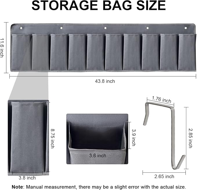 RVZONE RV Shoe Pockets 10 Pockets Heavy Hanging Bedside Storage Organizer - Image 2