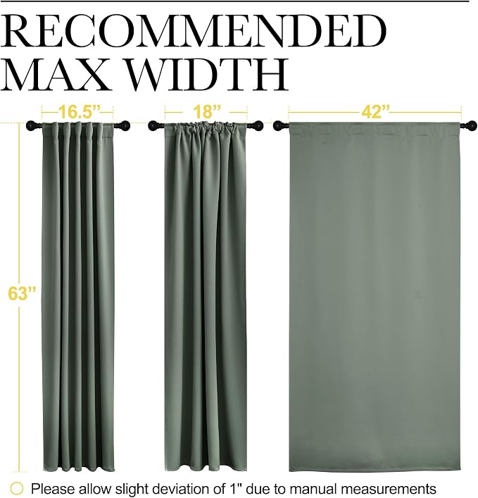 NICETOWN Blackout Curtains Window Panel Drapes - Image 7