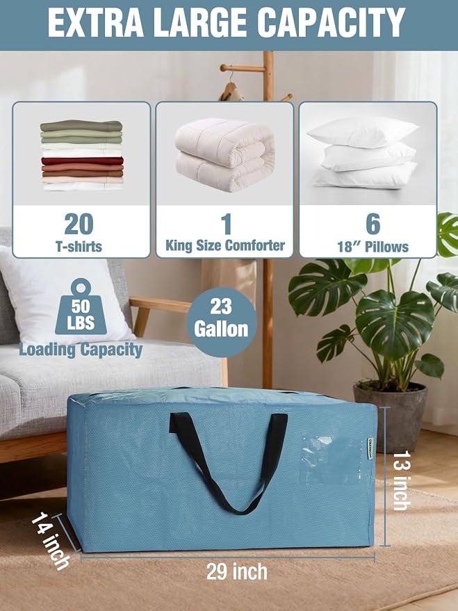 WORKPRO 8 Pack Extra Large Moving Bags - Image 3